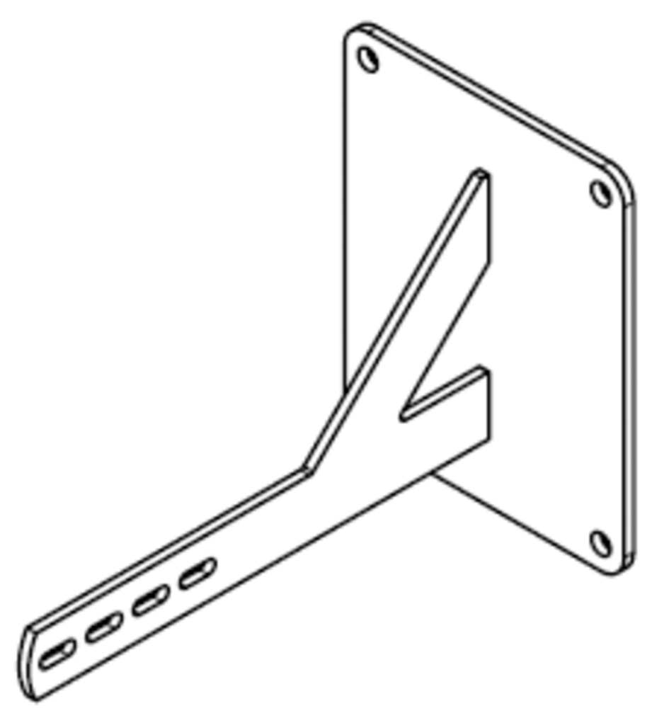 Wandanschluteil verstaerkt 400-475mm Mauerwerk Wandhalter verstärkt 400 – 475 mm (Platte) Mauerwerk Ø 48 mm