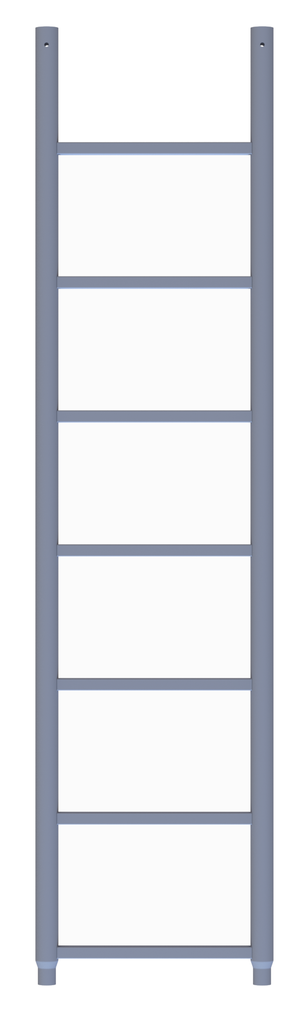 Ortsfeste Leiter aus Stahl LW 400 mm mit Rohrprofil-Sprossen Ortsfeste Leiter aus Stahl LW 400 mm mit Rohrprofil-Sprossen