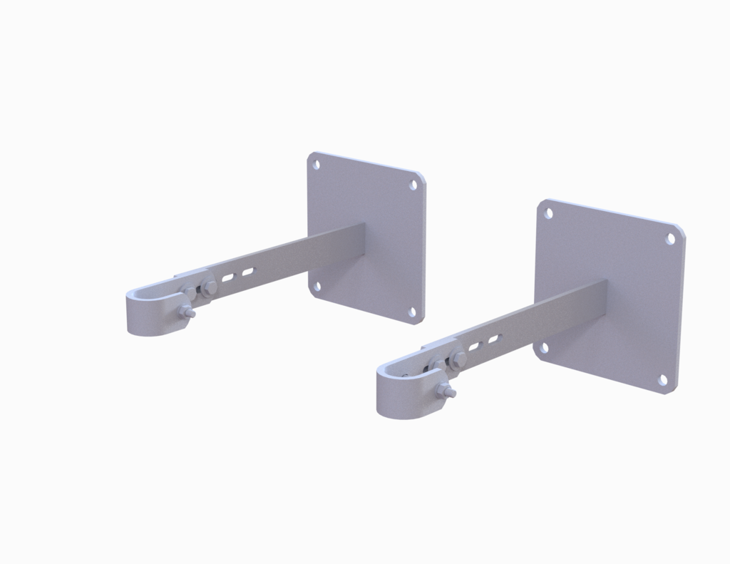 Wandbefestigung verstellbar, Ø 48, Mauerwerk, Stahl, feuerverzinkt