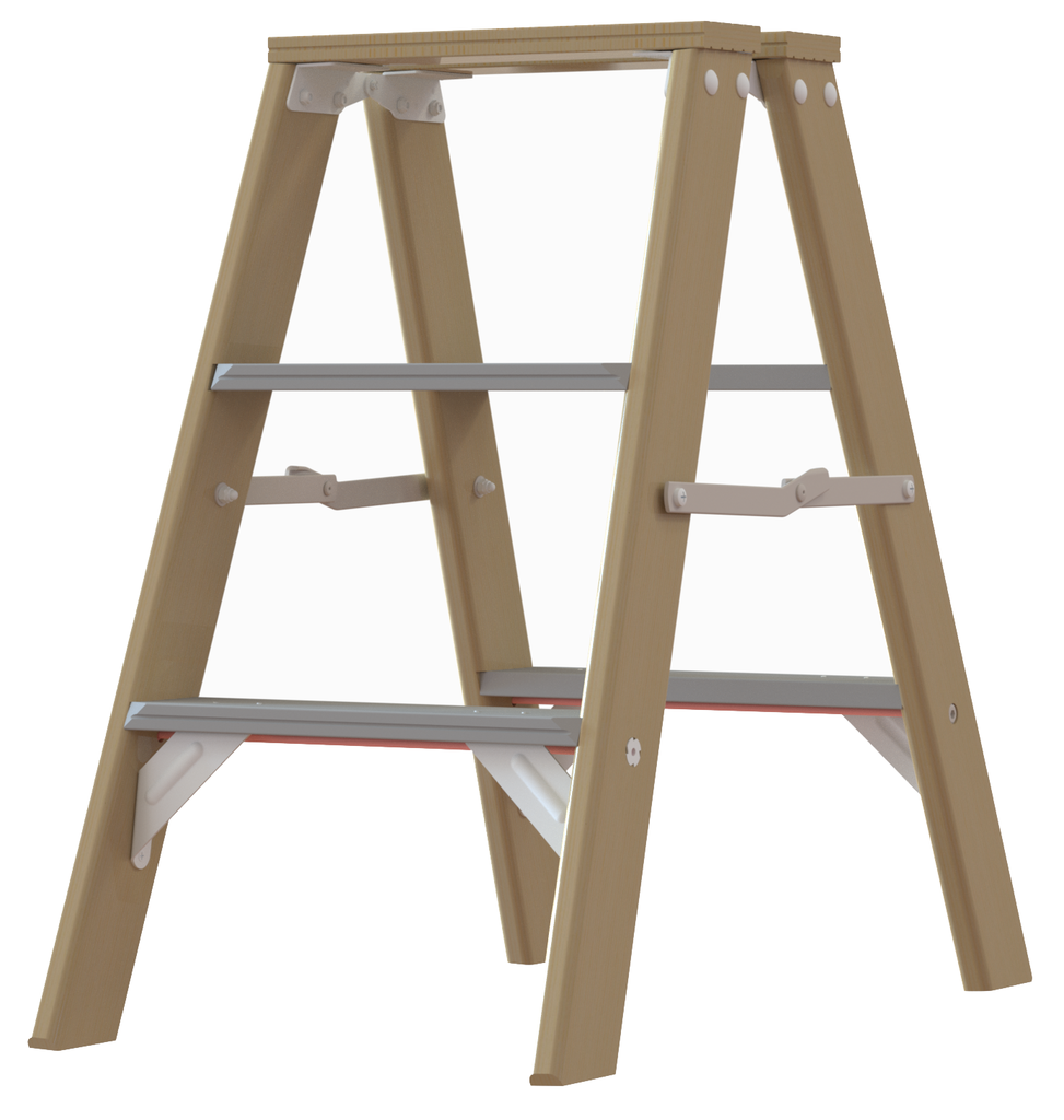 Doppelstufenstehleitern aus Holz Doppelstufenstehleitern aus Holz