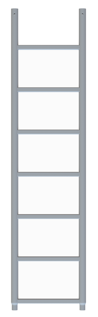 Ortsfeste Leiter aus Aluminium LW 400 mm mit Rohrprofil-Sprossen Ortsfeste Leiter aus Aluminium LW 400 mm mit Rohrprofil-Sprossen