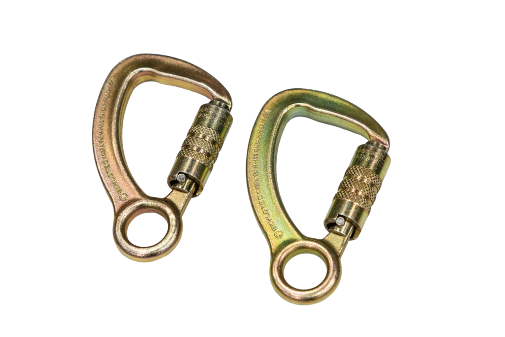 Sicherheitskarabinerhaken aus Stahl, nach DIN 362